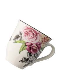 Wavy Rose Mug 400ML - White