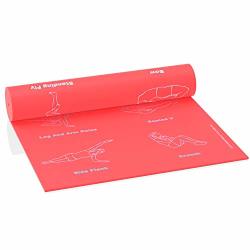 Miyoga Mat - 24" X 72" X 6MM Thick Yoga Mat With 28 Poses Printed On The Mat Helps You Shape And Tone Muscles
