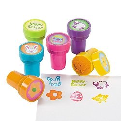 FX 6 Easter Stampers Approx. 1.5" Tall Stamper Stamper New Individually Shrink-wrapped