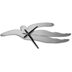 Carrol Boyes Stainless Steel Time Flying Wall Clock