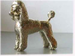 Silver Plated Dog Model --standard Poodle Puppy Cut
