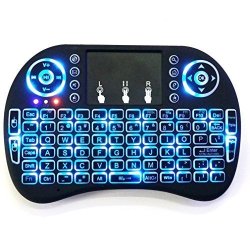 Wayer MINI I8 Wireless 2.4G Keyboard With Touchpad Mouse LED Backlit For Laptop Computer Smart Tv Htpc Tv X-box Black