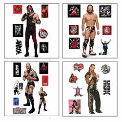 Myesha Toys Wwe Small Size Cut Out Stickers Kane Daniel Bryan The Rock Shawn Michaels Stickers Pack Of 4 Sticker Sheets Total 29 Stickers