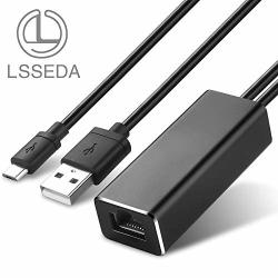 Lsseda Ethernet Adapter USB To RJ45 Ethernet Adapter With USB Power Supply Cable For 2ND Gen All-new 2017 Chromecast ULTRA 2 1 AUDIO Google Home MINI 3.3FT