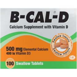 B-Cal Calcium Supplement With Vitamin D 100 Tablets