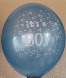 Its A Boy Balloons: 12" Helium Quality- Bulk: 180 Balloons- Was R215 Now R165