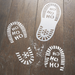Father Christmas Footprint Stencil