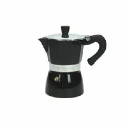 Stove Top Coffee Pot 6 Cups Black