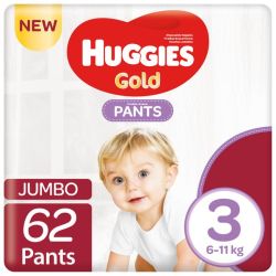 Huggies Pants Nappies Size 3 62S