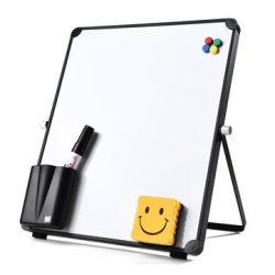WHITE Wipe Board Single Sided Portable Small WHITEboard Planner Reminder With Sta