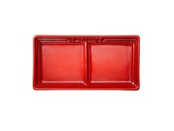 Le Creuset Small Sushi Plate With Divider Cherry
