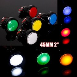45MM Arcade Video Game Big Round Push Button LED Lighted Illuminated Lamp