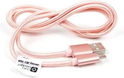 DURAGADGET Rose Gold Micro USB Data Sync Cable Compatible with AGPtEK A02 MP3 Player 