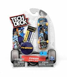 Tech Deck Finesse Skateboards Series 6 Purple Skater With Headphones Fingerboard And Stickers