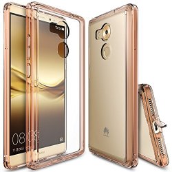 Huawei Mate 8 Case Ringke Fusion Crystal Clear PC Back Tpu Bumper Drop Protection shock Absorption Technology Attached Dust Cap For Huawei Mate 8 - Rose