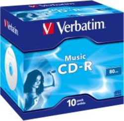 Verbatim Music 16x CD-R 10 Pack In Jewel Cases