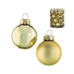 The Holiday Home Luxe Champagne Balls Ornament Collection Pack Of 24 Christmas Decorations Various Finishes Hanger Top Glass Each Ball Is 1 1 2 Diameter By Whole House Worlds