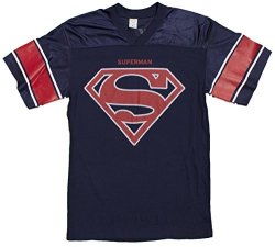 Men's Dc Comics Superman Clark Kent Football Jersey 99 Medium
