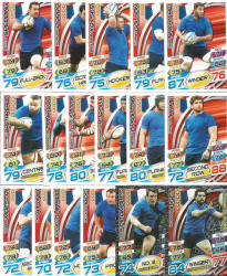 Rugby World Cup 2015 - Topps - France - Complete 17 Trading Card Set