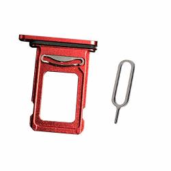 Draxlgon Dual Sim Card Tray Slot Holder Adapter For Iphone 11 Xi A2111 A2111 A2223 6.1INCH Red