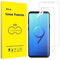 Jetech Screen Protector For Samsung Galaxy S9 Tpu Ultra HD Film Full Screen Coverage Case Friendly 2-PACK