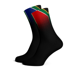 South Africa Flag Socks - Medium Black
