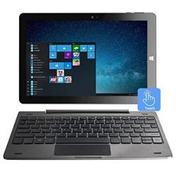 10.1 Inch Windows Tablet PC - Awow 2-IN-1 Touchscreen Laptop 4GB RAM 64GB With Intel Atom Z8350 Ips Display Dual Webcam Micro Sd Detachable Keyboa