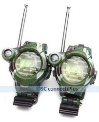 Watch Style Walkie Talkie W Time magnifier illuminating Light compass safe-drop Capsules speculum