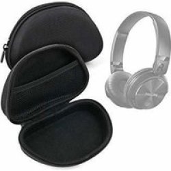 Tuff-luv Hardshell Universal Headphone Case With Netted Compartment - Black