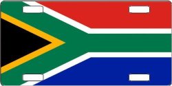 South Africa Flag Vanity License Plate