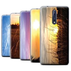 STUFF4 Gel Tpu Phone Case Cover For Nokia 8 Multipack 20 Pack Sunset Scenery Collection