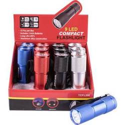 Tork Craft Torch LED Alum M col X12 Pdq Box Incl Aaa Batteries