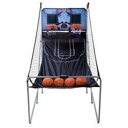 Smartxchoices Kids Indoor Arcade Basketball Game Foldable Double Electronic Basketball Hoop Game Shot 2 Player W 4 Balls LED Scoring Inflation Pump 8 Different Options