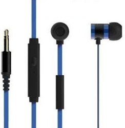 Kworld KW-S18 In-ear Mobile Gaming Earphones Stereo Silicone Earbuds With In-line Intelligent Control Microphone - Blue