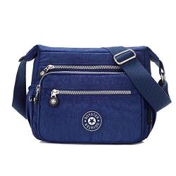MULTI Pocket Design Womens Waterproof Handbag Nylon Cross Body Shoulder Bag Tote Purse 20H25W10D