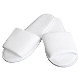 Club Classique Open Toe Slippers - White Large