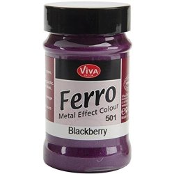 Viva Decor 3-OUNCE Ferro Metal Effect Textured Paint Blackberry