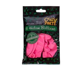 Helium Balloons - Biodegradable - Pink - 30CM - 6 Pack - 5 Pack