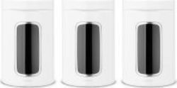 Brabantia 1.4L Window Canister Set Of 3 in White