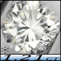 1.21CT Untreated Round Diamond Gem M I1 - Stunning Brilliant Faceted Precision