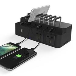 Cell Phone & Laptop Dock Desktop Charging Station W 8 Universal Char