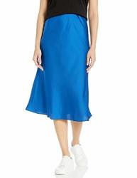 The Drop Women's Maya Silky Slip Skirt Cobalt L