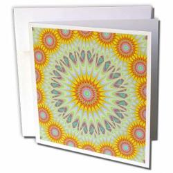 3DROSE David Zydd - Star Mandalas - Sun Mandala - Abstract Fractal Design - 12 Greeting Cards With Envelopes GC_289112_2
