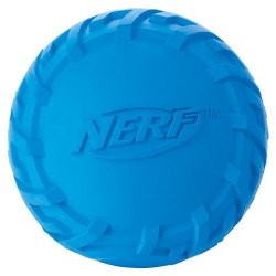 Nerf Dog Tire Squeak Ball Dog Toy Blue Small