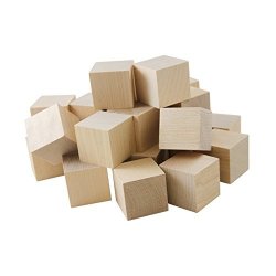 Wooden Cubes - 1-1 2 Inch - Wood Square Blocks For Photo Blocks Crafts & Diy Projects 1-1 2" - By Craftparts Direct - Bag Of 100