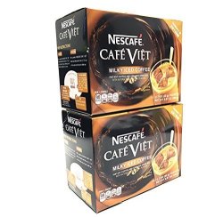 Nescafe Cafe Viet Milky Iced Coffee Instant Coffee & Creamer Drink Mix - 14 Packets 9.87OZ 2 Packs
