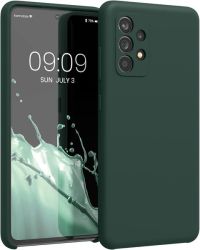 Dark Green Silicone Protective Phone Case For Samsung Galaxy A52 & A53