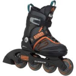 K2 - Raider Pro Pack Adjustable Kids Inline Skates Size 1 - 5 Black orange