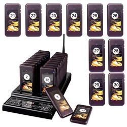 Tivdio Pager Systems For Restaurants Wireless Calling System Restaurant Pager System With 30 Pcs Coaster Pagers 999-CHANNEL Keypad Call Buttons System