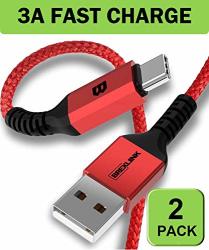 USB C Cable Samsung Galaxy S8 Charger Brexlink USB C To USB A Charger 6.6FT 2 Pack Nylon Braided Fast Charging Cord For Samsung Galaxy